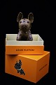 Original Louis Vuitton accessories, bag pendant in the shape of a small dog with Monogram ...