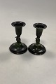 Pair of Small Danish Bronze Candlesticks with Bird motifsMeasures 10,5cm / 3.94 inch Has ...
