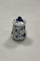 Bing and 
Grondahl Blue 
Painted Blue 
Fluted Mustard 
Jar with Lid 
No. 52C. 
Measures 8 cm / 
3.15 in.