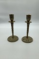 Pair of candle 
sticks in brass 
with art deco 
decorations in 
relief c. 1920. 
I good 
condition. ...