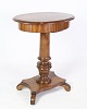 Oval sewing table / lamp table on pillar with mahogany sewing room from around the ...