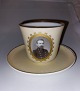 Portrait of a 
Danish officer 
on a porcelain 
cup from Bing & 
Grondahl, 
Denmark. Made 
around 1900. 
...