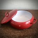 Herbert 
Krenchel Krenit 
casserole with 
onionPot with 
metal lid with 
dark red enamel 
and inside ...