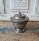 1800s empire pewter bowlOwner initials engraved on the lidWith traces of use.Height 11 cm. ...