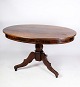 Dining table on a mahogany pillar with marquetry from the late Empire period from around the ...