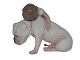 Bing & Grondahl Figurine, girl with bulldog.The factory mark tells, that this was produced ...
