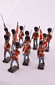 Toys,Lineol figures, Germany from the 1930s. Danish guards and. Soldiers. Normal signs of use. ...