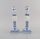 Two Royal 
Copenhagen Blue 
Fluted Plain 
candlesticks 
with lion 
heads. Dated 
1969-1974. 
Model ...