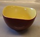 Sugar bowl 6.5  
x 9.5 cm yellow 
and bordaux 
Kongo Retro 
from Kronjyden 
Randers Yellow 
and red.  ...