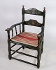 Antique peasant chair with original painting originally from Norway in 1832Measurements in cm: ...