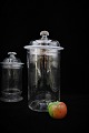 Antique French 
candy glass 
"pot á bonbon" 
in mouth blown 
glass with lid 
and fine knob. 
- H:36cm. ...