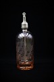 Decorative, 
beautiful old 
French glass 
siphon in pink 
with etched 
writing and 
floral motifs. 
...