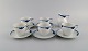 Royal 
Copenhagen blue 
painted 
Princess. Set 
of five coffee 
cups with 
saucers along 
with creamer 
...