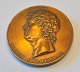 Bronze medal, Gyldendalske Boghandels 250th anniversary, 1920. Copenhagen, Denmark. Dia .: 5 cm.