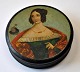 Empire papmache 
box with 
hand-painted 
portrait, 19th 
century. 
Portrait of 
young woman. 
Dia .: ...