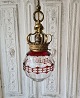 Beautiful hall lantern in Bohemian crystal with gilded mountingLength 88 cm. Diameter of the ...