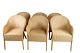 Sæt af 6 stole 
i flet af super 
fin kvalitet. 
Er af nyere 
dato. 
Mål i cm: H:88 
B:62 D:48 SH:48
