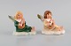 Goebel, West Germany. Two Christmas angels in porcelain. 1970s / 80s.Measures: 10.5 x 8.8 ...