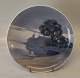 B&G 8140-357-20 
Plate: Building 
by a lake 20 cm 
Signed MH 
Margrethe 
Hyldahl
 Decorative 
Plate ...