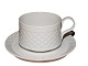 Bing & Grondahl White Cordial (also called White Palet) stoneware, cup with saucer.Designed ...