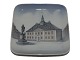 Bing & Grondahl square dish decorated with Randers City Hall.The factory mark tells, that ...
