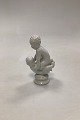 Dahl Jensen Blanc de Chine figurine with Pan / Faun and Baby No. 1038Measures 13cm / 5.12 inch