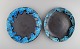 French 
ceramist. Two 
round serving 
dishes in 
glazed 
stoneware. 
Beautiful glaze 
in azure 
shades. ...