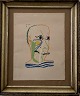 Pablo Picasso Litografi in silver frame. 20 / 5-1964 Unsigned. Dimensions: 45 x 38 cm. (32.5 x ...