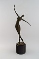 Miguel Fernando Lopez (Milo). Portuguese sculptor. Modernist woman sculpture in solid bronze on ...