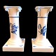 Royal Copenhagen porcelain, Blue Flower, braided;A pair of candlesticks #8215.First. H. 15 ...