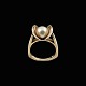 Knud V. Andersen / A. Michelsen. 14k Gold Ring with Pearl.Designed by Knud V. Andersen and ...