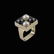 Bræmer-Jensen - Denmark. 14k Gold Ring with Pearls.Designed and crafted by Bræmer-Jensen 1957 ...