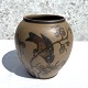 Bornholm 
ceramics, 
Hjorth, vase 
with birds, 
15.5 cm high, 
15 cm in 
diameter, Nr. 
214 * Nice ...