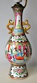 Chinese Canton famille rose vase - converted into a lamp, 19th century. Polychrome decorated ...