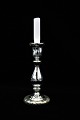 Swedish 1800 century candlestick in grooved poor man's silver (Mercury Glass) with with nice old ...