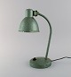 Adjustable desk lamp in original mint green lacquer. Industrial design, mid 20th ...