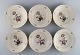 Six Royal 
Copenhagen 
Frijsenborg 
deep plates in 
hand-painted 
porcelain with 
flowers and 
gold ...