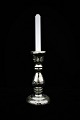 Swedish 1800 century candlestick in poor man's silver (Mercury Glass) with with nice old patina. ...