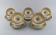 Tirschenreuth, 
Germany. 10 
porcelain 
bouillon cups 
with saucers. 
Flowers and 
gold 
decoration. ...