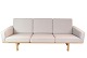 The sofa GE-236/3, designed by Hans J. Wegner and manufactured by Getama in the 1960s, is an ...