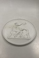 Bing and 
Grondahl 
Biscuit Plate 
Shepherdess 
with a Beloved. 
No 110. Copy of 
Christian ...