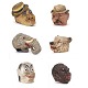 Set of six 
decorative full 
size masks from 
an Italian ...