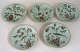 Chinese plates, Canton, 19th century. Polycrom decoration with birds, fruits, flowers and ...