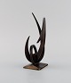 M. Joffroy, France. Rare modernist bronze sculpture. EDF, Pimingui. Mid 20th century.Measures: ...