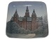 Bing & Grondahl square dish decorated with Rosenborg Castle.The factory mark tells, that ...