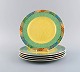 Gallo Design, 
Germany. Five 
Pamplona 
porcelain 
plates. 
Colorful 
decoration. 
Late 20th ...