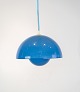 Flowerpot ceiling lamp, designed by Verner Panton (1926-1998) VP1 in light blue color from the ...
