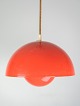 Flowerpot ceiling lamp, designed by Verner Panton (1926-1998) VP1 in orange color from the ...