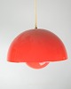 Flowerpot ceiling lamp, designed by Verner Panton (1926-1998) VP1 in orange color from the ...