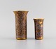 H. Dresler for Rosenthal. Two vases in hand-painted porcelain. Beautiful marbled gold ...